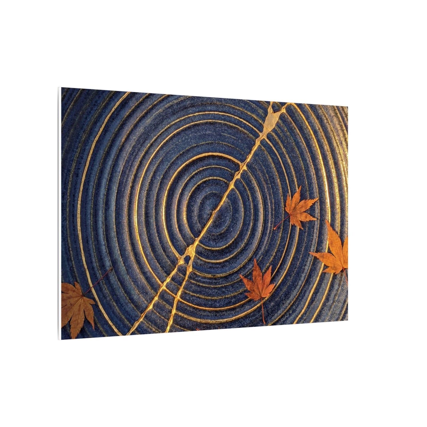Water Ripple Gold Repair Canvas Art | Healing Kintsugi Art