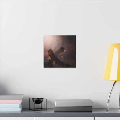 Moody Ink Brushstroke Canvas Art - Moody Minimal Dark Japandi