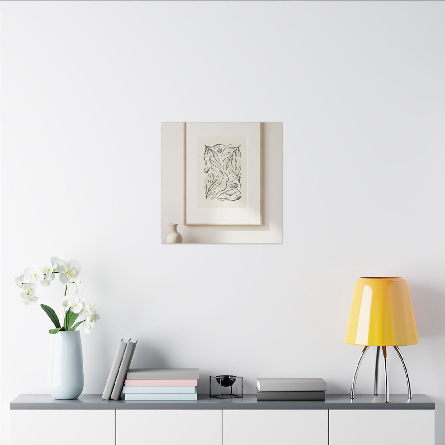 Japandi Charcoal Canvas Art