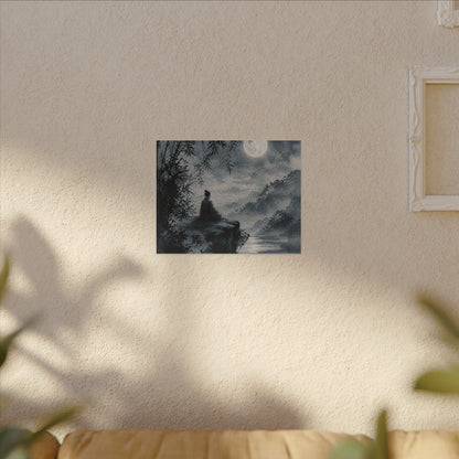 Ink Brushstroke Sumi E Canvas Art | Serene Zen Art
