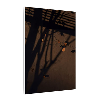 Shadow Play Autumn Canvas Art | Dark Japandi Luxurious Design