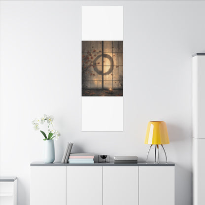 Shoji Screen Texture Canvas Art | Earthy Japandi Art