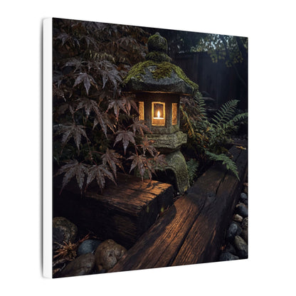 Moody Moonlit Garden Canvas Art - Shadow Zen Dark Japandi
