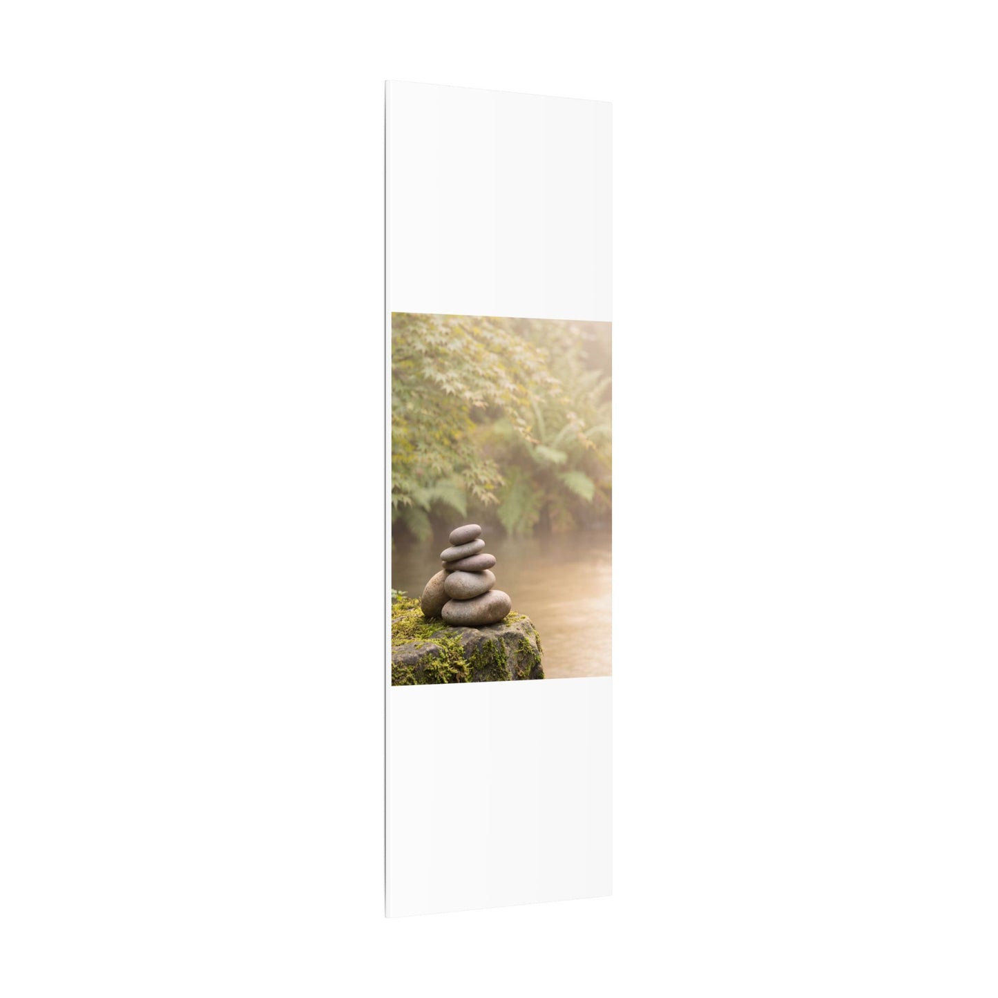 Cozy River Stones Canvas Art - Japanese Pattern Japandi