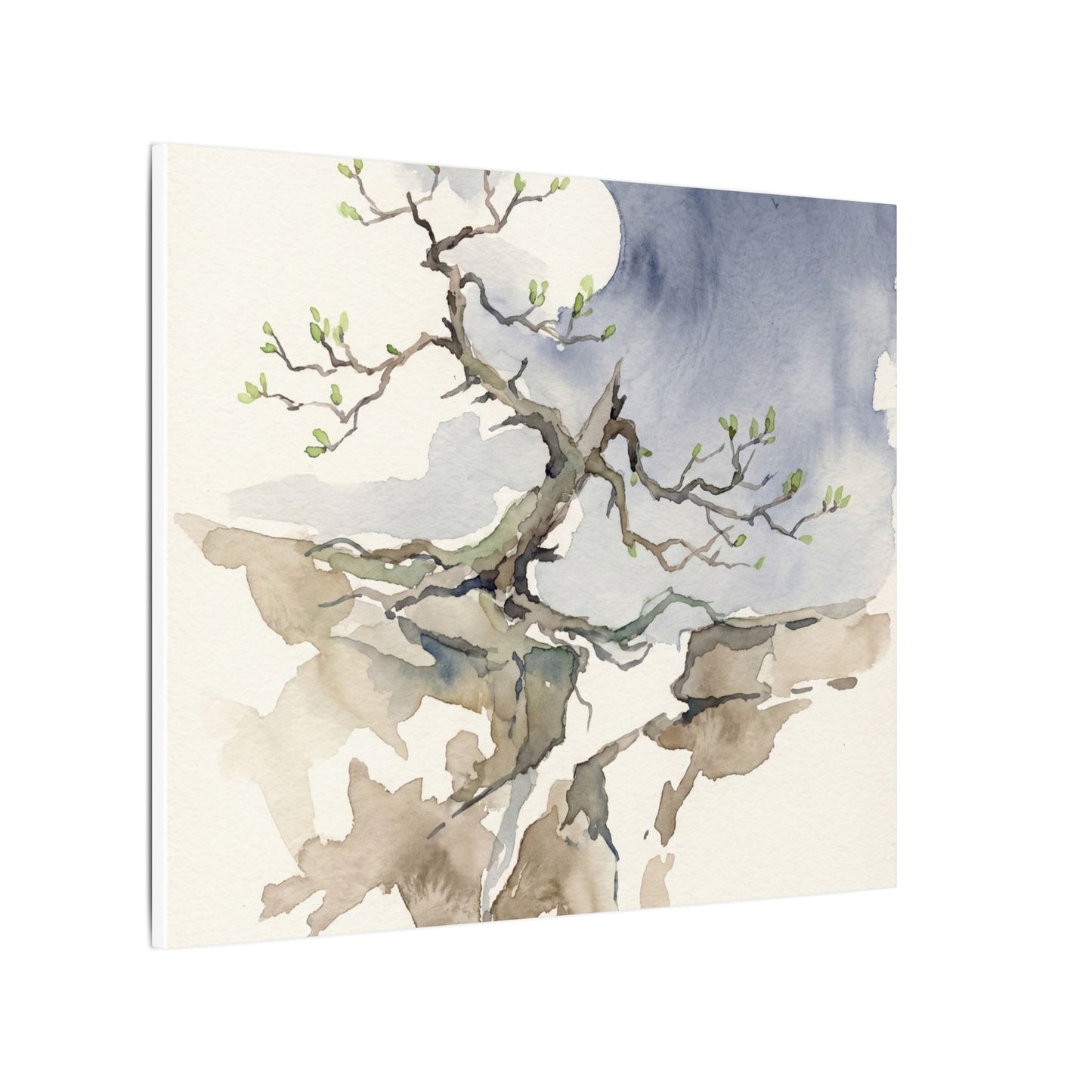 Moonlight Pine Tree Canvas Art - Japandi Ma