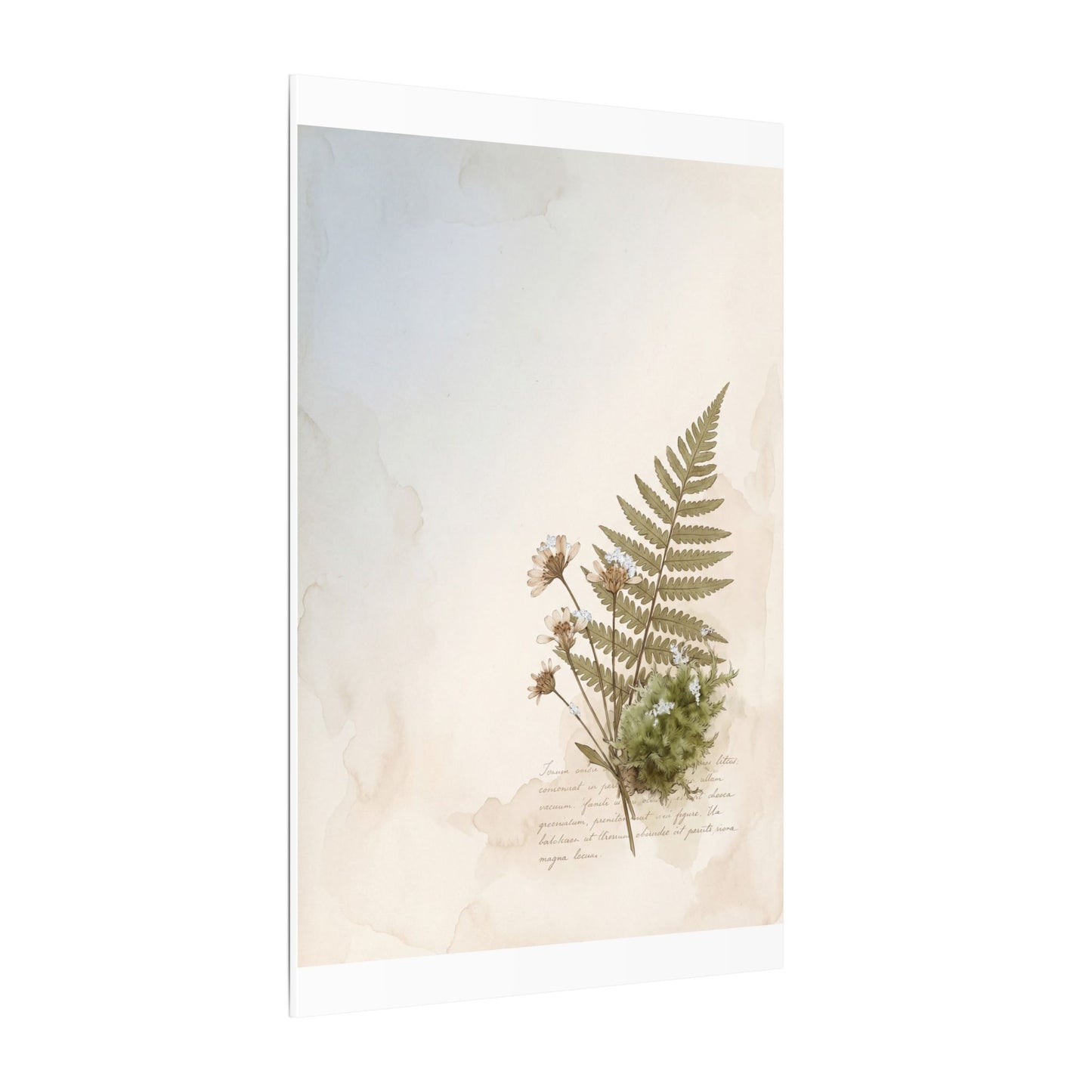Winter Moss Close Up Herbarium Canvas Art | Enchanting Decor