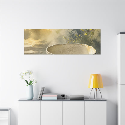Cozy Ceramic Bowl Canvas Art - Watercolor Japandi