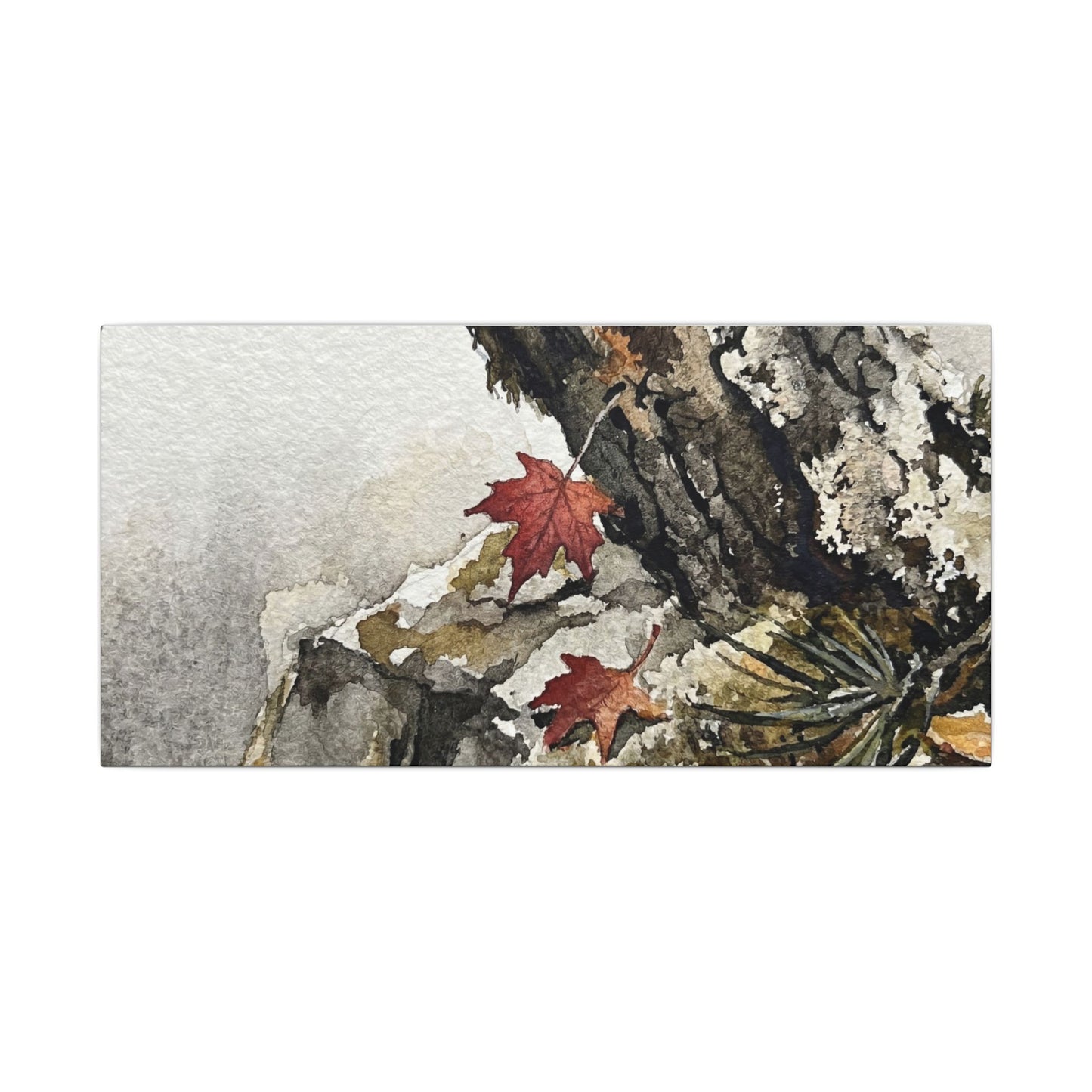 Pine Tree Autumn Canvas Art | Japandi Earthy Design