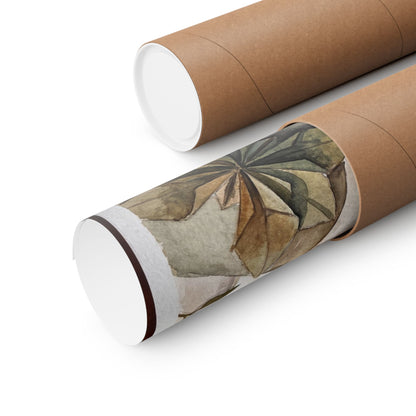 Cozy Paper Fold Wall Art Print - Watercolor Japandi