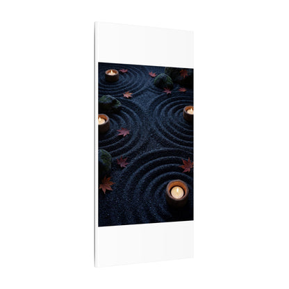 Seijaku Rock Garden Canvas Art - Dark Japandi Dark Texture