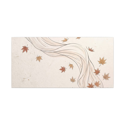 Japandi Silk Drape in Dawn | Minimal Line Canvas Art