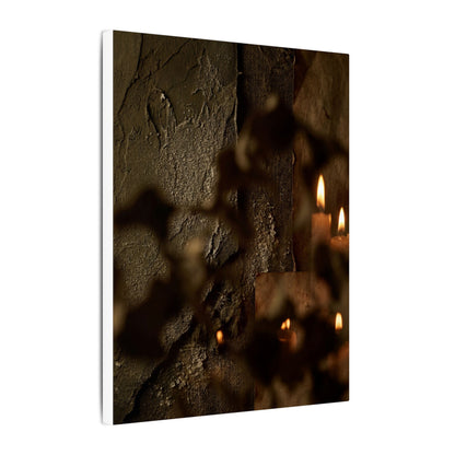 Shadow Play Dark Texture Canvas Art | Moody Dark Japandi Art
