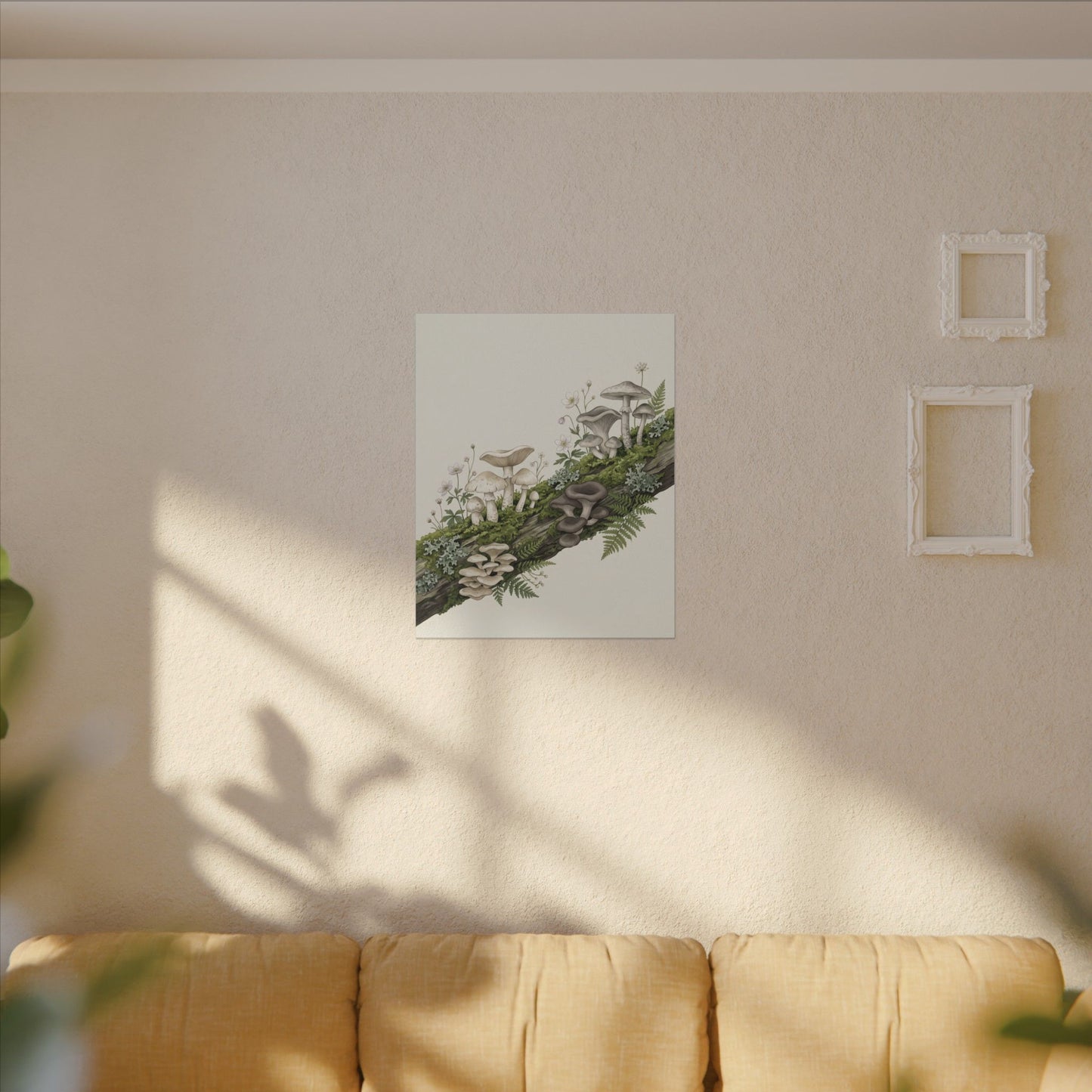 Dried Flowers Spring Canvas Art | Japandi Neutral Design