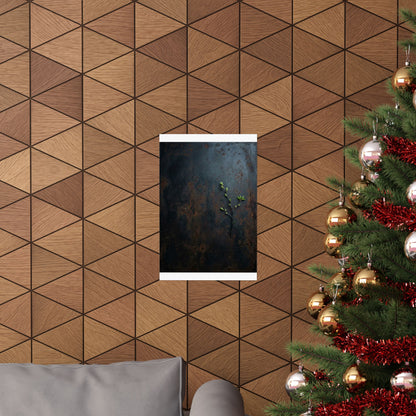 Luxurious Rust Patina Wall Art Print - Moody Minimal Dark Japandi