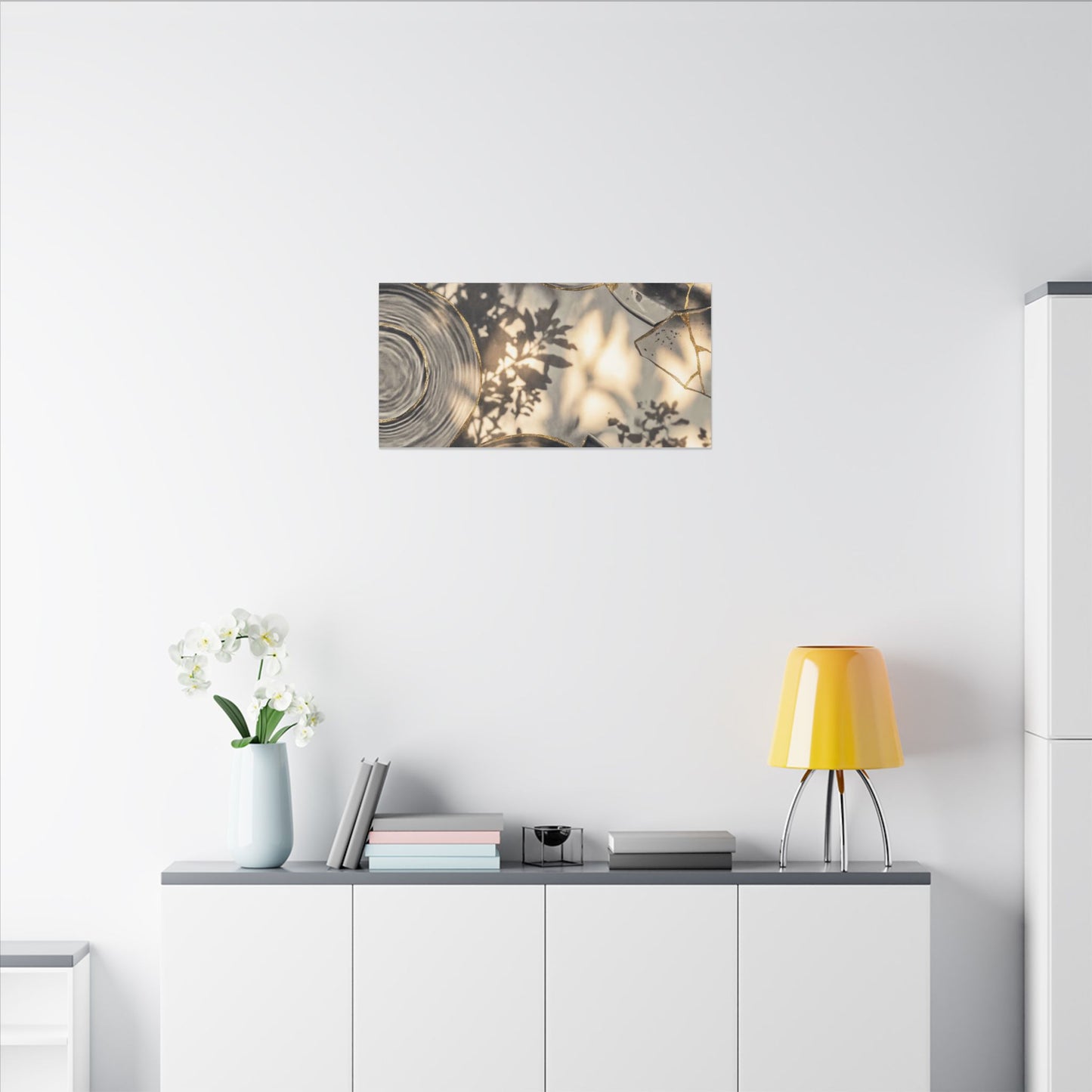 Healing Water Ripple Canvas Art - Gold Vein Kintsugi