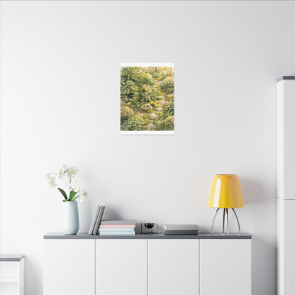 Datsuzoku Stone Lantern Canvas Art - Japandi Watercolor