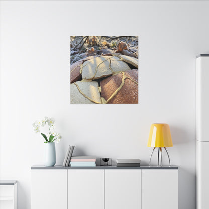 Broken Pottery Crackle Gold Canvas Art | Healing Kintsugi Art