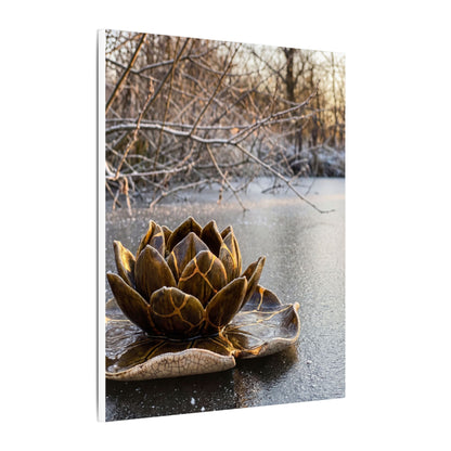 Lotus Flower Gold Repair Canvas Art | Beautiful Kintsugi Art