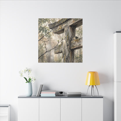 Torii Gate Spring Canvas Art | Japandi Neutral Design