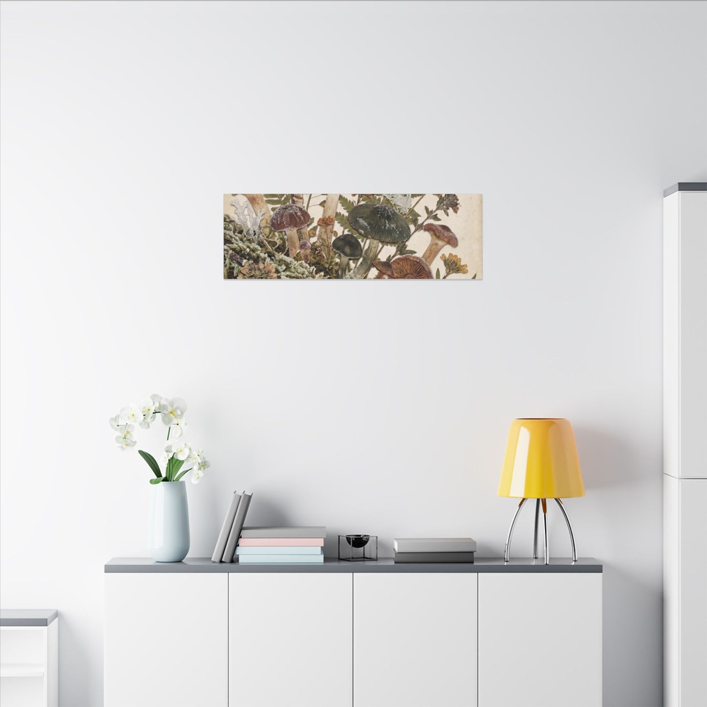 Winter Wild Mushrooms Herbarium Canvas Art | Enchanting Decor