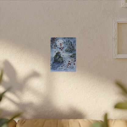 Rock Garden Autumn Canvas Art | Zen Tranquil Design