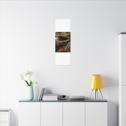 Kintsugi Ceramic Bowl in Golden Hour | Gold Vein Canvas Art
