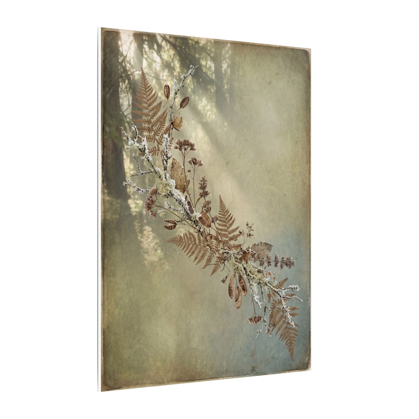 Winter Dried Flowers Forest Whimsy Canvas Art | Earthy Decor