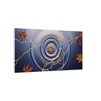 Kintsugi Water Ripple in Dawn | Gold Vein Canvas Art