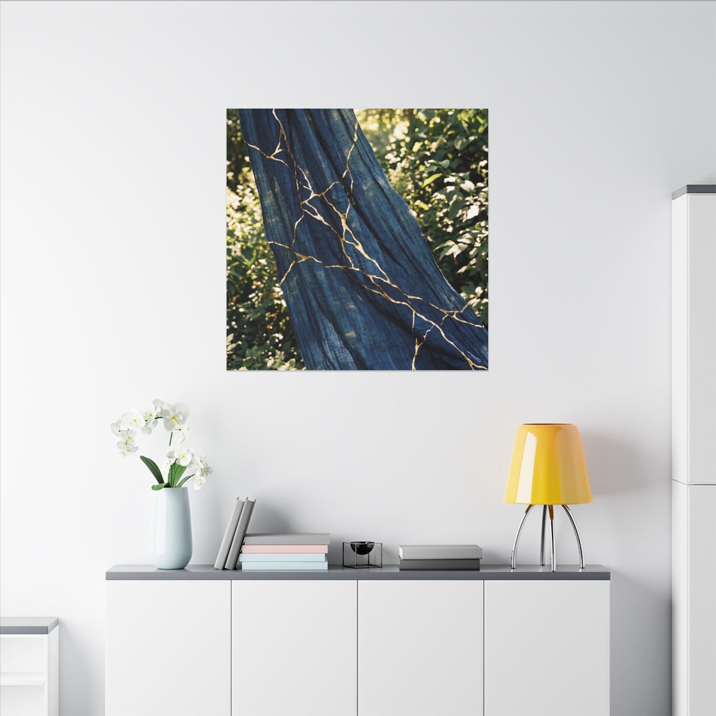 Resilient Silk Drape Canvas Art - Gold Repair Kintsugi