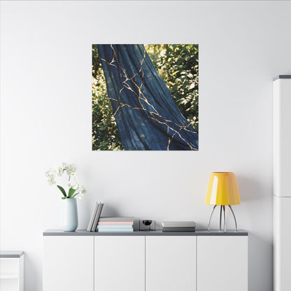 Resilient Silk Drape Canvas Art - Gold Repair Kintsugi