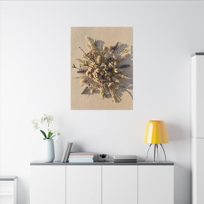Dried Flowers Spring Canvas Art | Japandi Earthy Design
