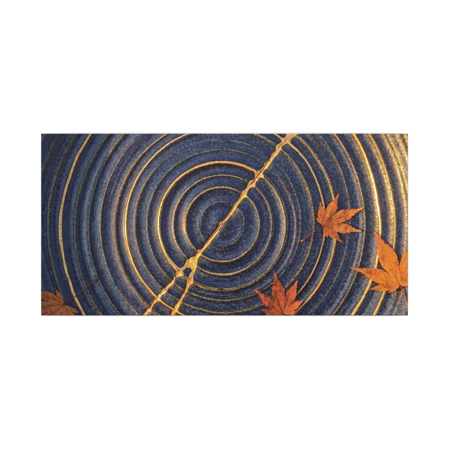 Water Ripple Gold Repair Canvas Art | Healing Kintsugi Art