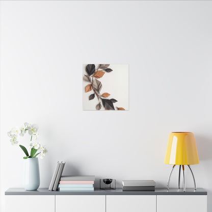 Paper Fold Autumn Canvas Art | Japandi Earthy Design