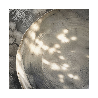 Ceramic Bowl Watercolor Canvas Art | Warm Japandi Art