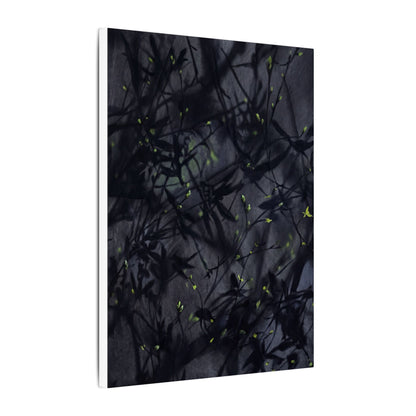 Shadow Play Spring Canvas Art | Dark Japandi Atmospheric Design