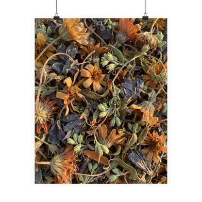 Spring Dried Flowers Japanese Pattern Wall Art Print | Warm Decor Art Print