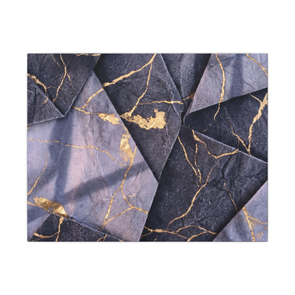 Seijaku Paper Fold Canvas Art - Kintsugi Gold Vein Art Print