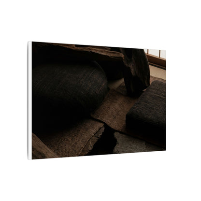 Dark Japandi Shadow Zen Canvas Art
