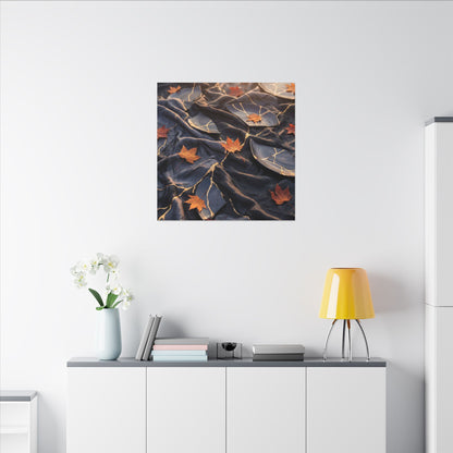 Golden Hour Silk Drape Canvas Art - Kintsugi Shibui