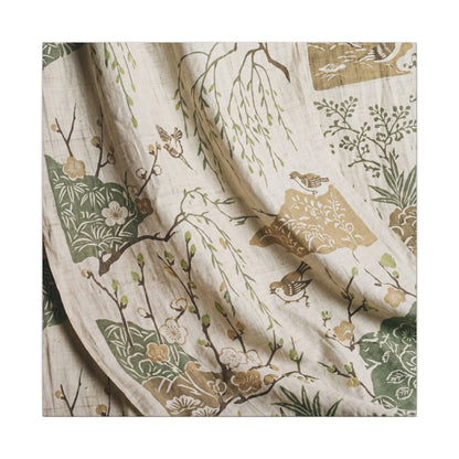 Silk Drape Canvas Art | Spring Japandi Japanese Pattern Art