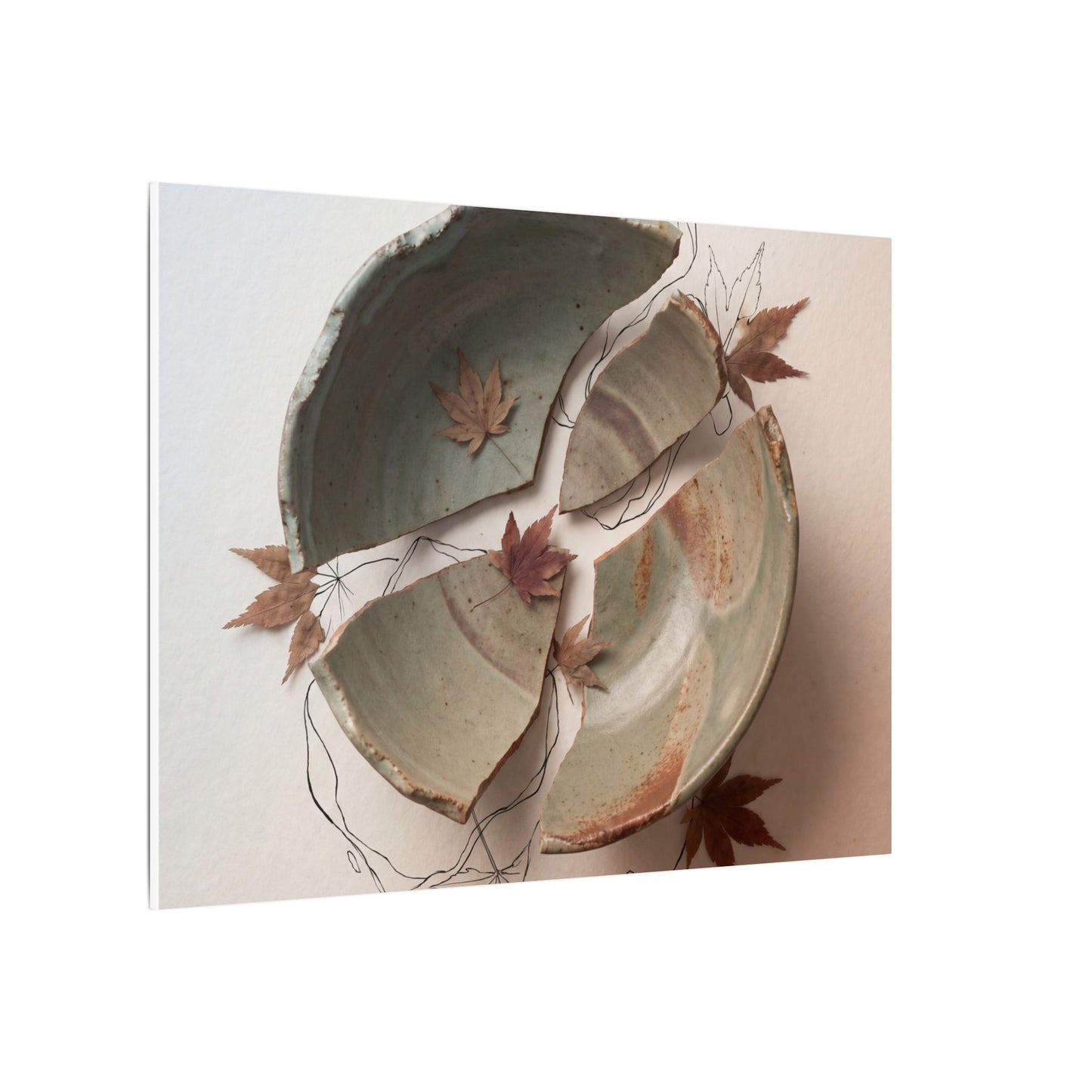 Dawn Ceramic Bowl Canvas Art - Japandi Fukinsei