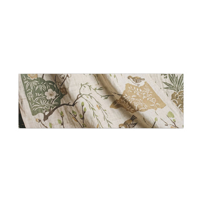 Silk Drape Canvas Art | Spring Japandi Japanese Pattern Art