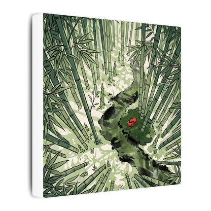 Peaceful Bamboo Grove Canvas Art - Ukiyo E Inspired Zen
