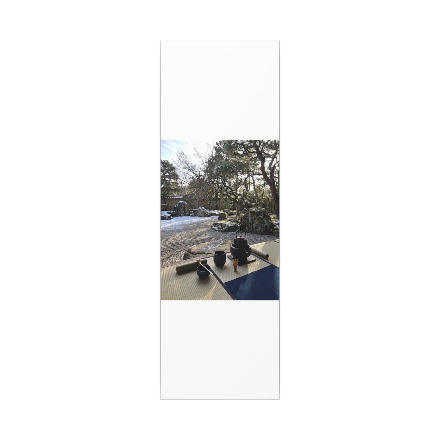 Winter Tea Ceremony Karesansui Canvas Art | Serene Decor