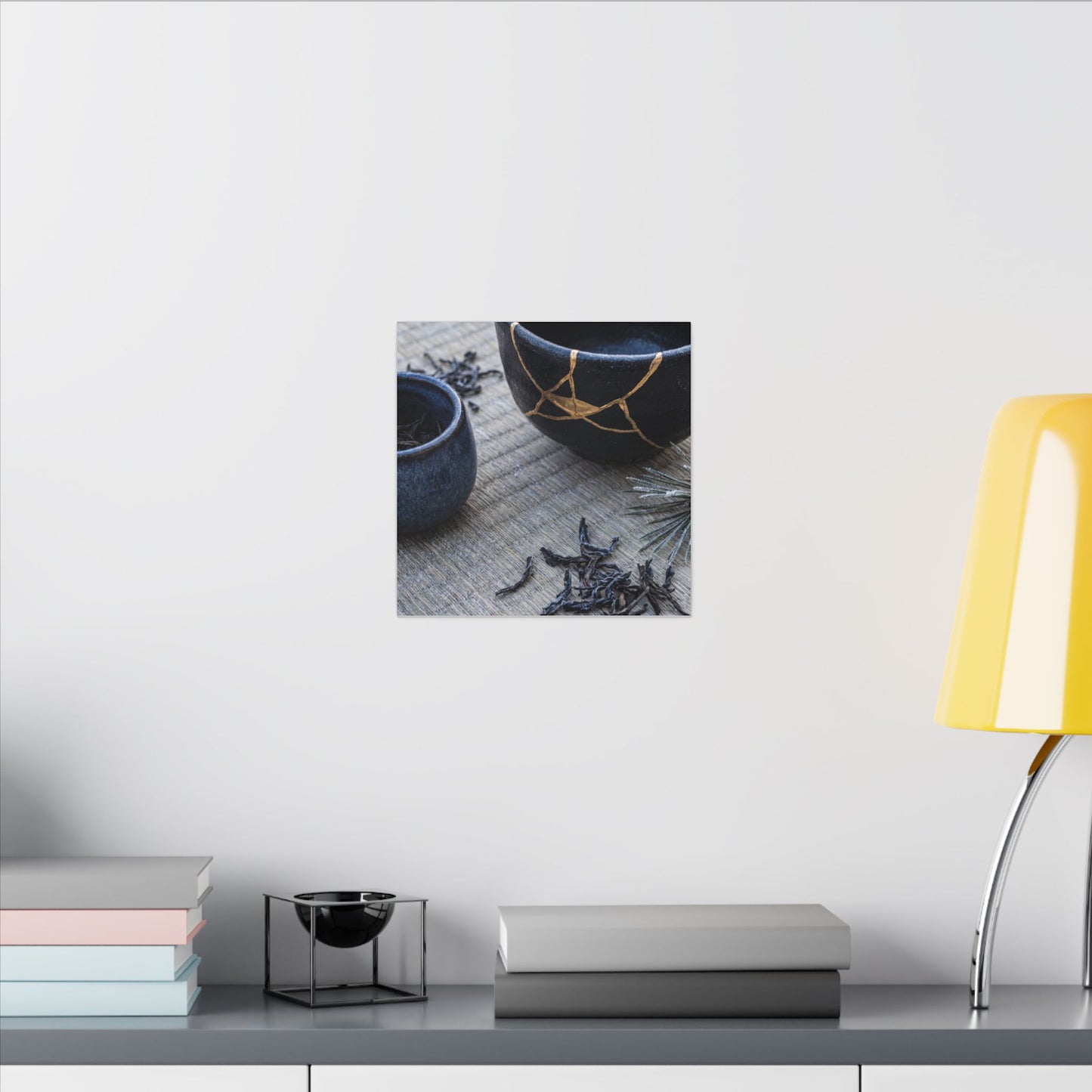 Kintsugi Tea Ceremony in Overcast | Gold Vein Canvas Art