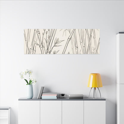Candlelight Bamboo Grove Canvas Art - Japandi Fukinsei
