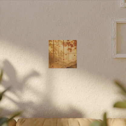 Shoji Screen Texture Canvas Art | Earthy Japandi Art