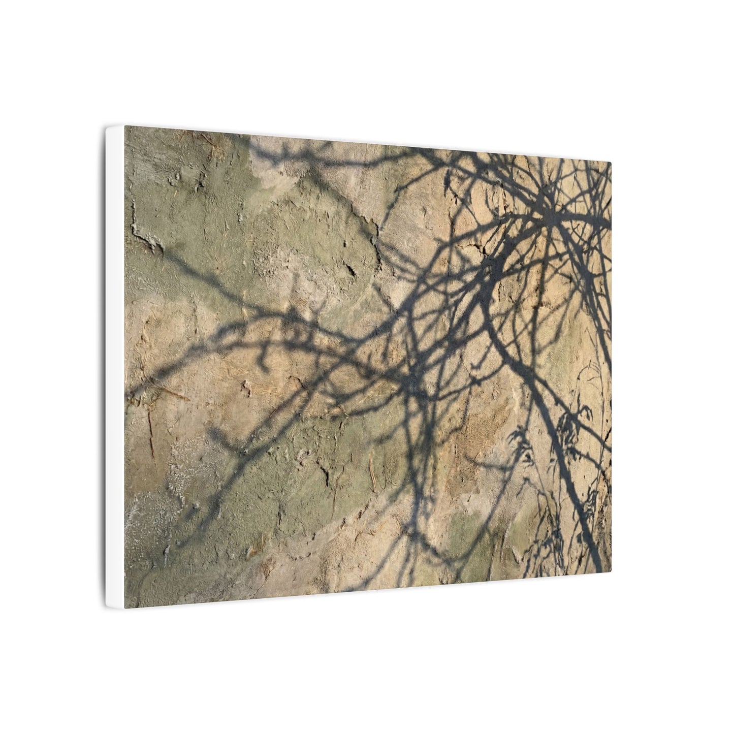 Japandi Shadow Play in Golden Hour | Texture Canvas Art