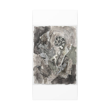 Japandi Fern Unfurling in Overcast | Texture Canvas Art