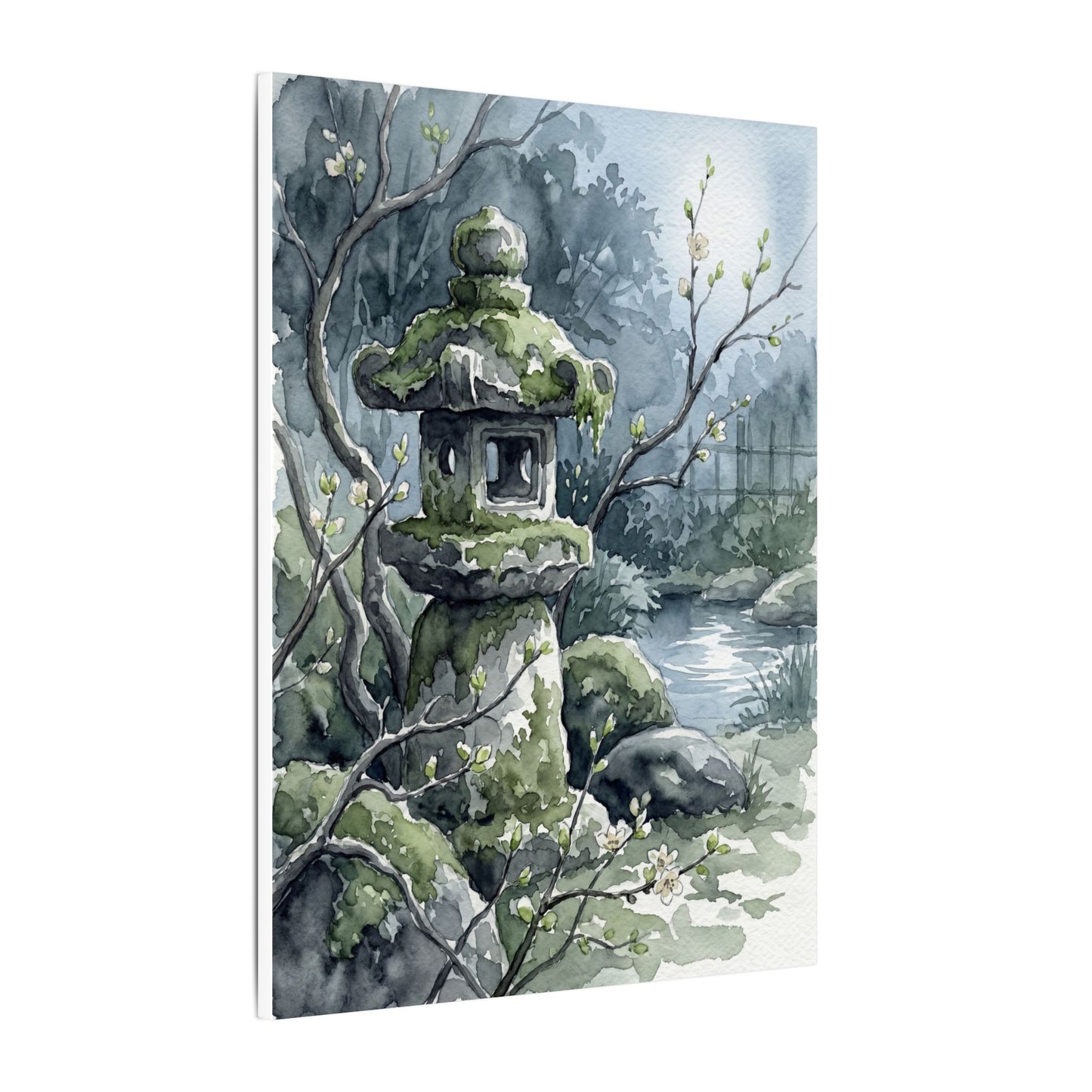 Moonlight Stone Lantern Canvas Art - Japandi Seijaku